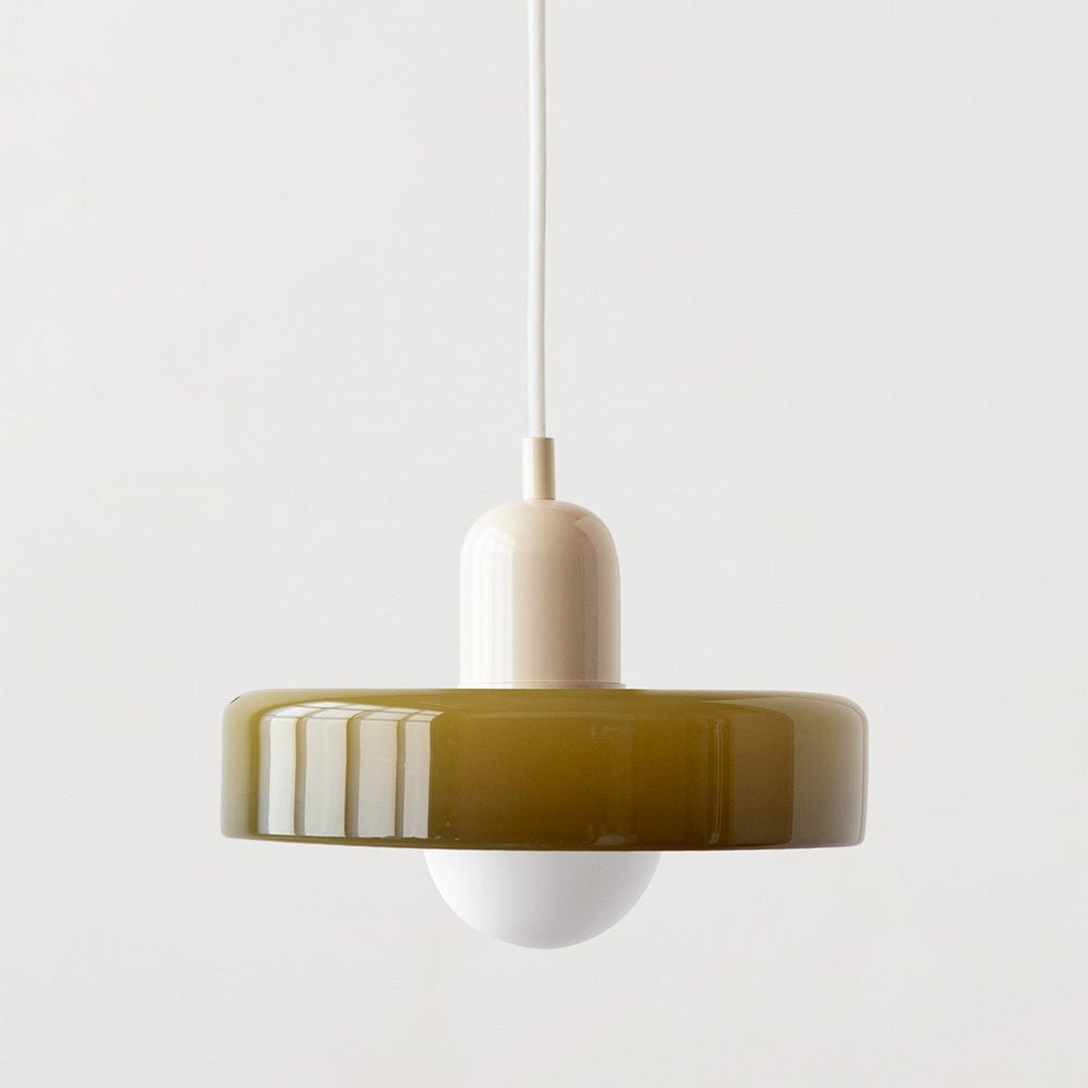 Modern colored glass pendant light - Designer lighting for elegant interiors