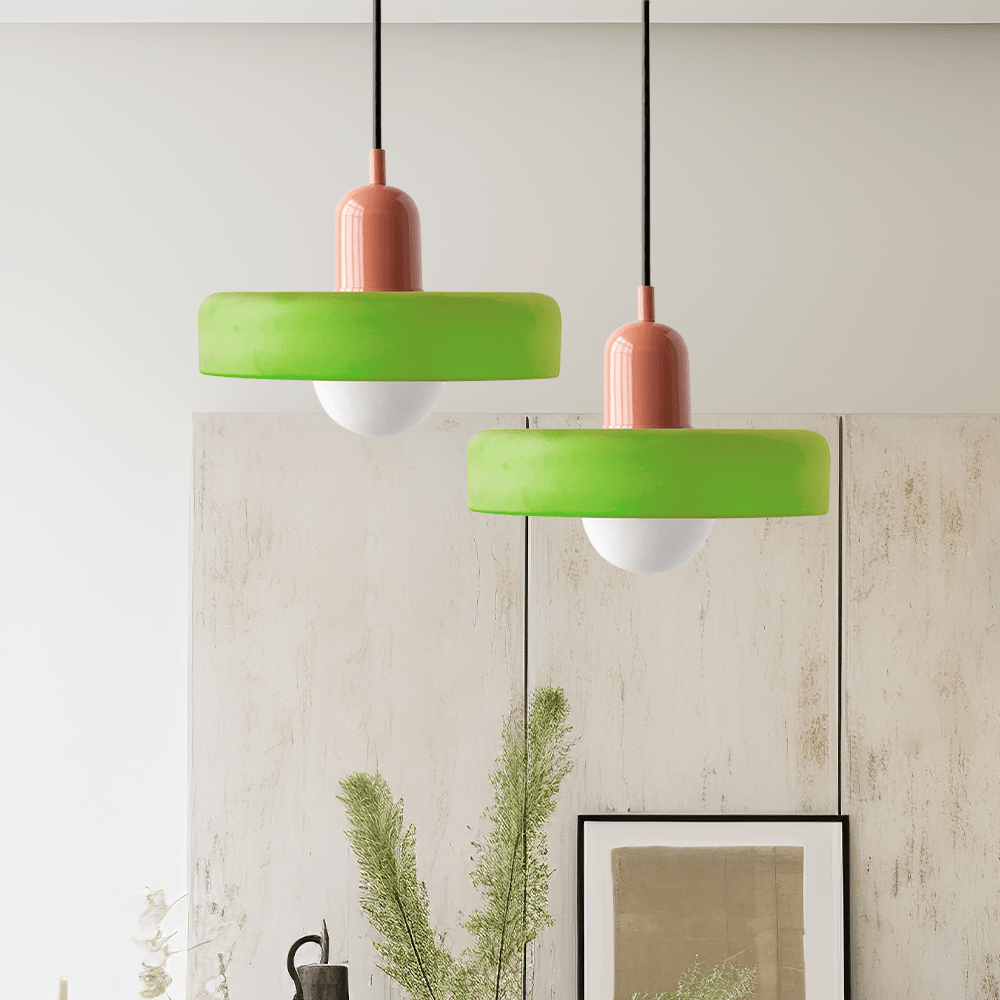Modern colored glass pendant light - Designer lighting for elegant interiors