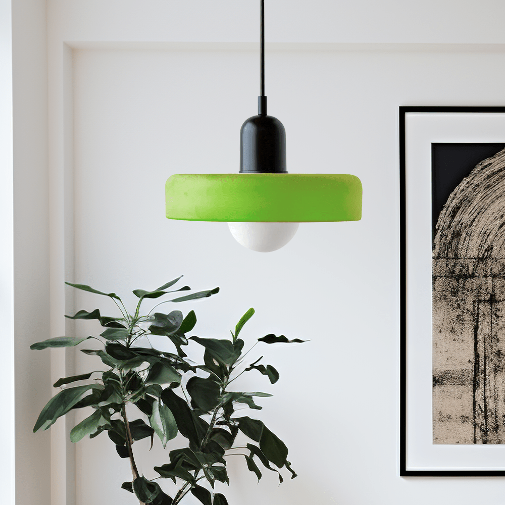 Modern colored glass pendant light - Designer lighting for elegant interiors