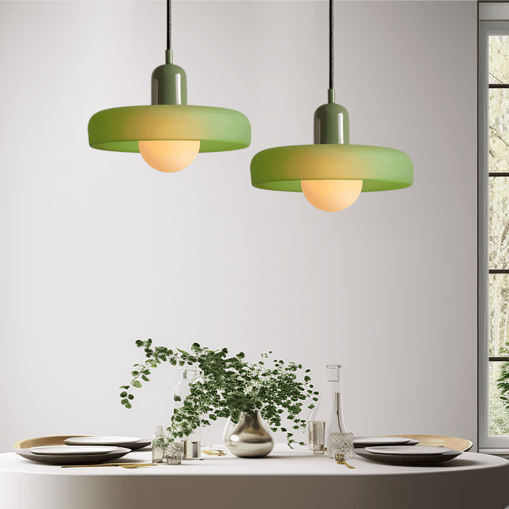 Modern colored glass pendant light - Designer lighting for elegant interiors