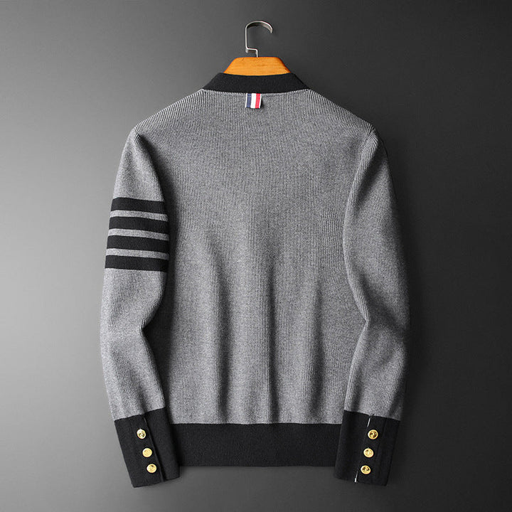 Cardigan Rayé en Cachemire pour Hommes - Mauricio