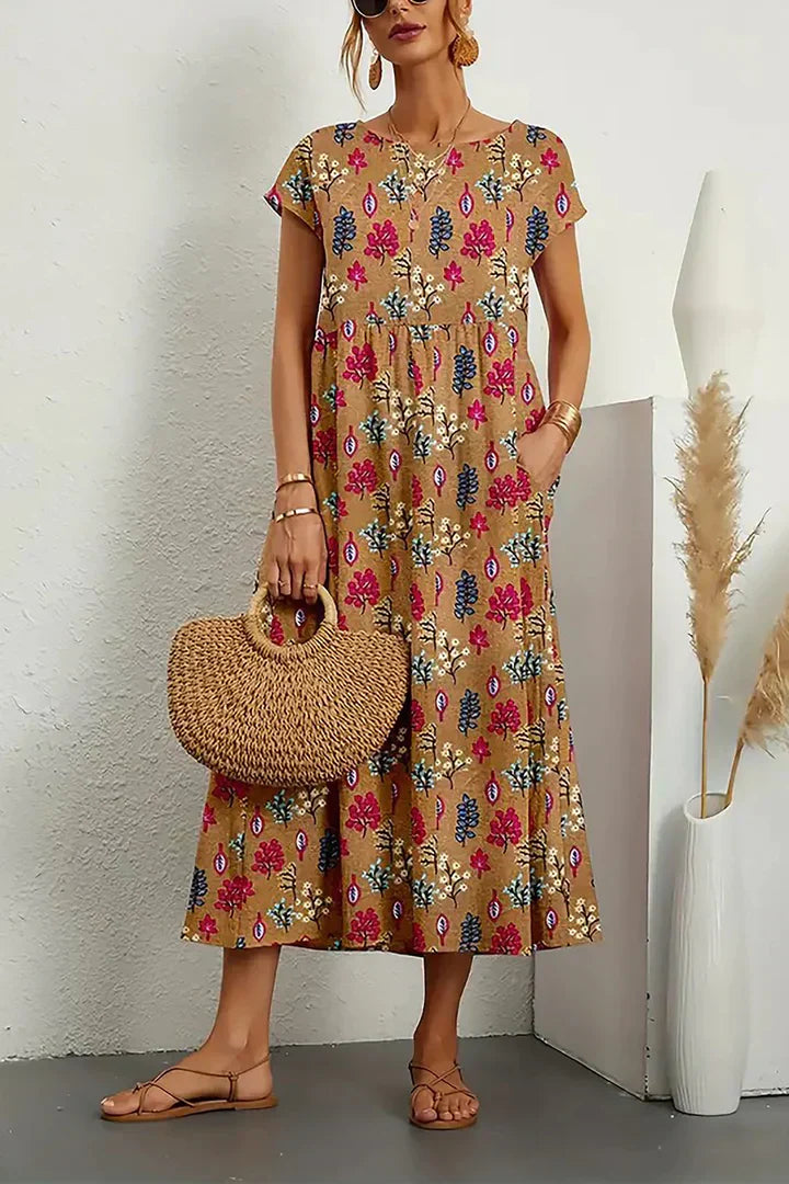 Vestito estivo elegante da donna - Stampa chic e alla moda