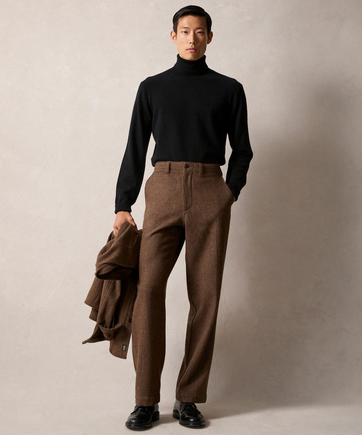 Enki | Men's Relaxed Donegal Wool Trousers