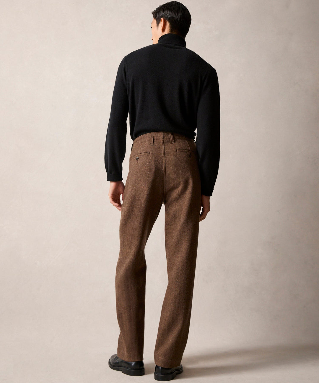 Enki | Men's Relaxed Donegal Wool Trousers