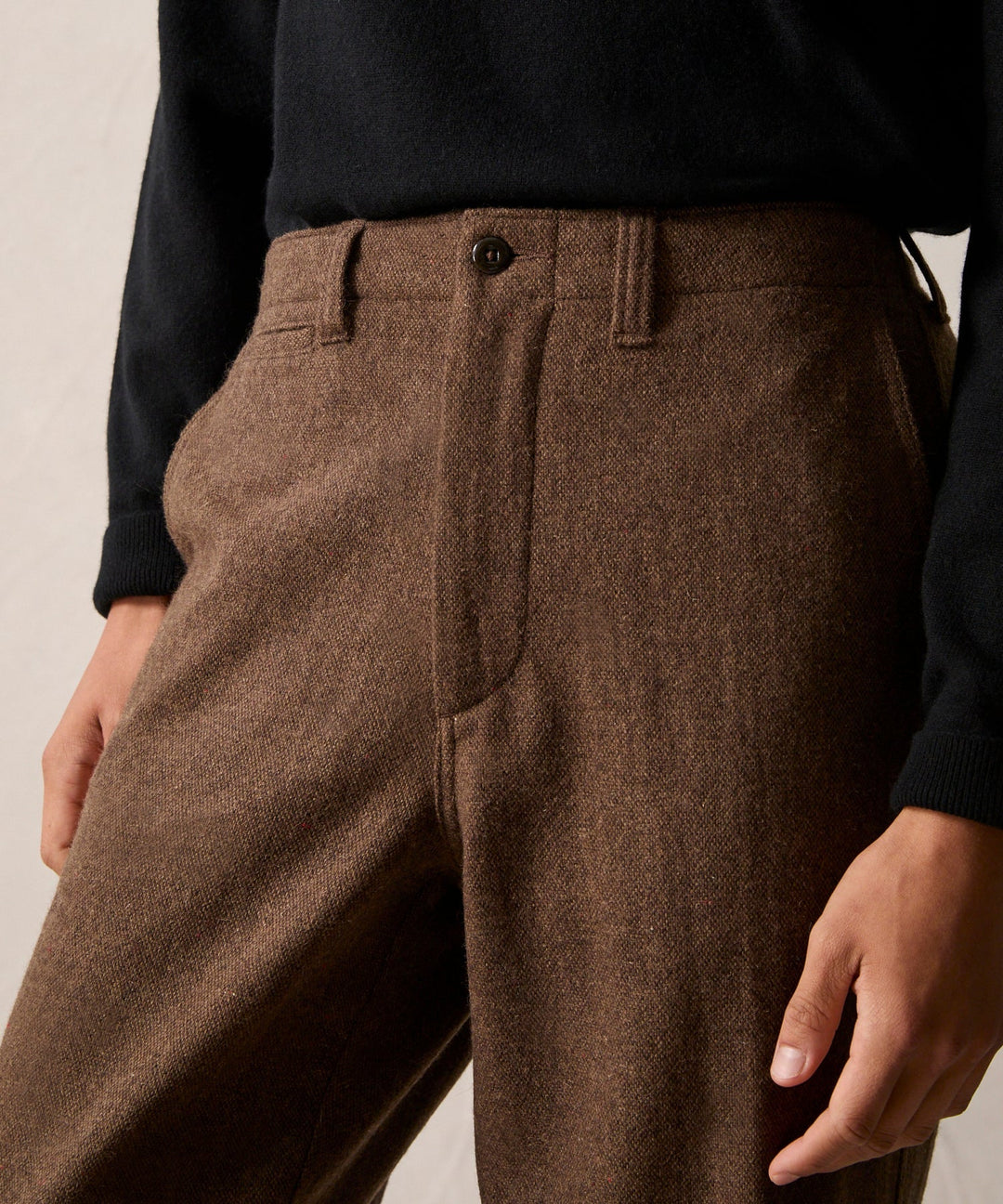 Enki | Men's Relaxed Donegal Wool Trousers