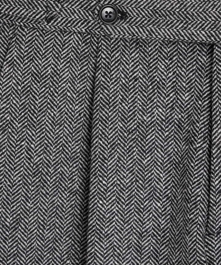 Mansur | Men's grey Donegal wool trousers
