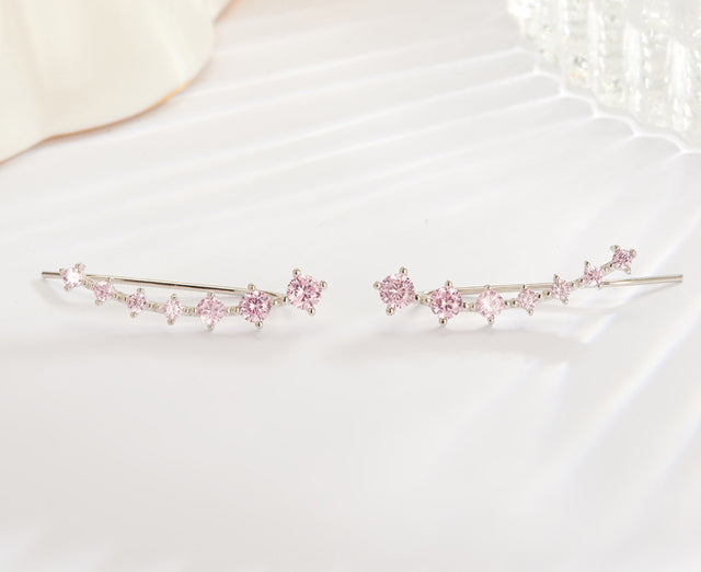 Sterling Silver 925 Earrings with Sparkling Zircon | Glamour