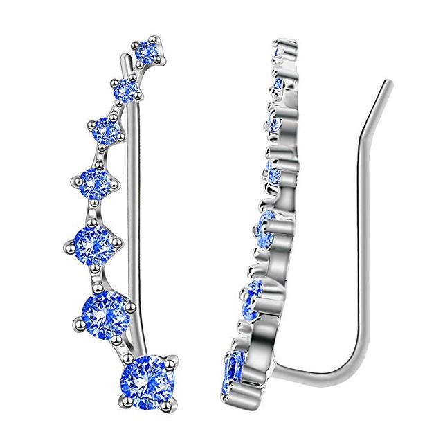 Sterling Silver 925 Earrings with Sparkling Zircon | Glamour