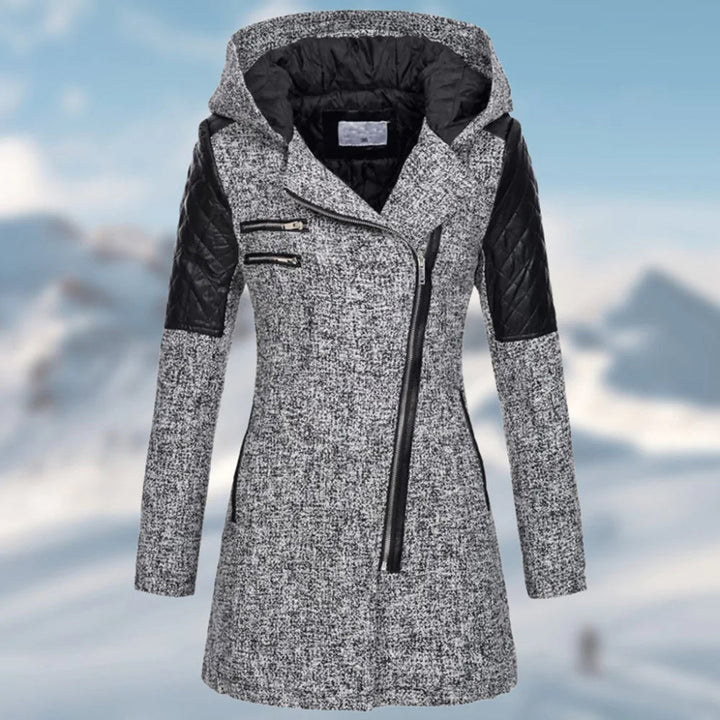 Langer Wintermantel mit Kapuze - Louise