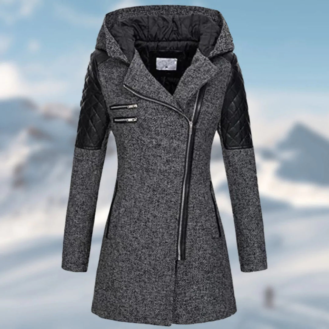 Langer Wintermantel mit Kapuze - Louise