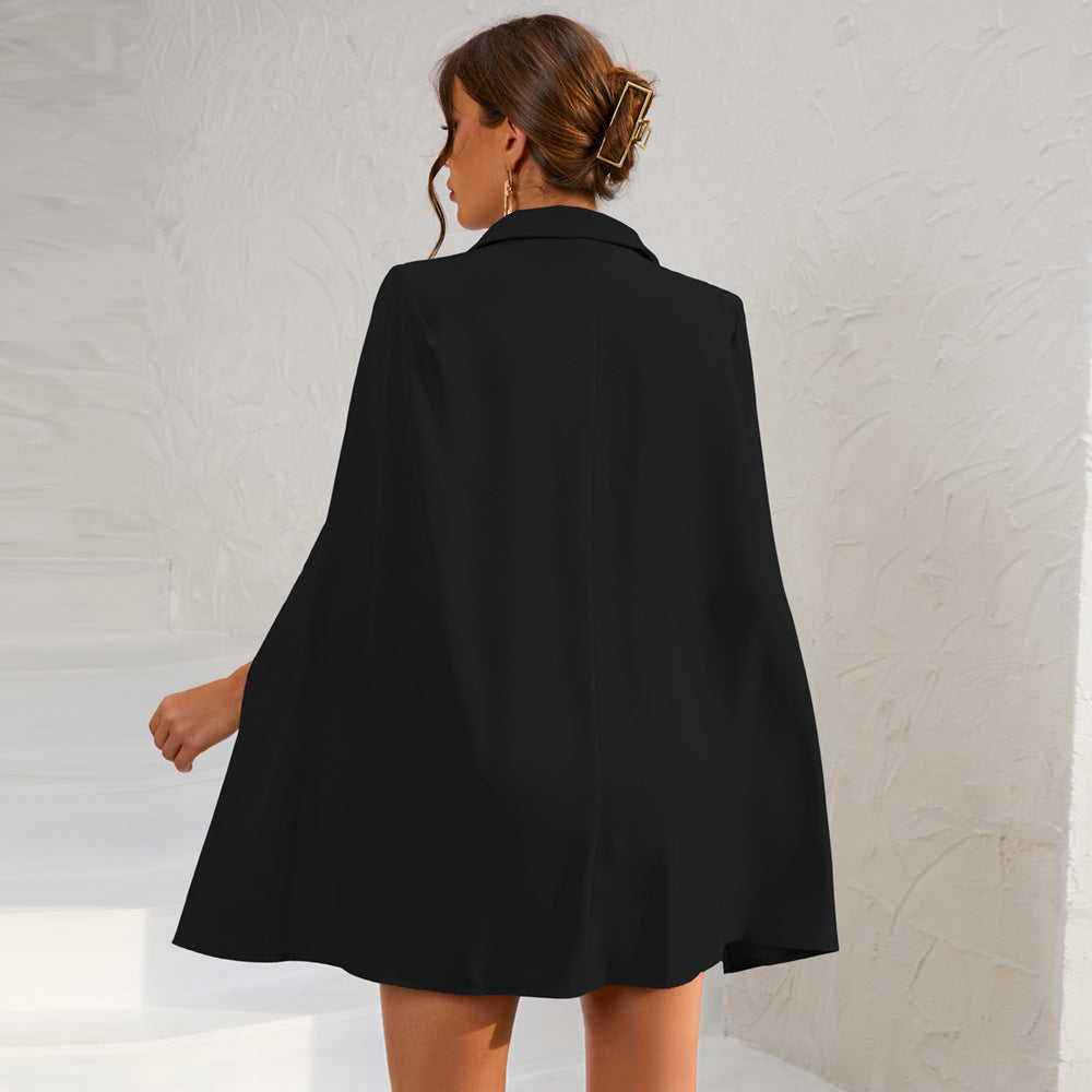 Robe cape boutonnée sans manches formelle - Renata