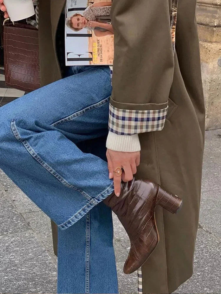 Langer Mantel mit Taschen für Damen - Eden