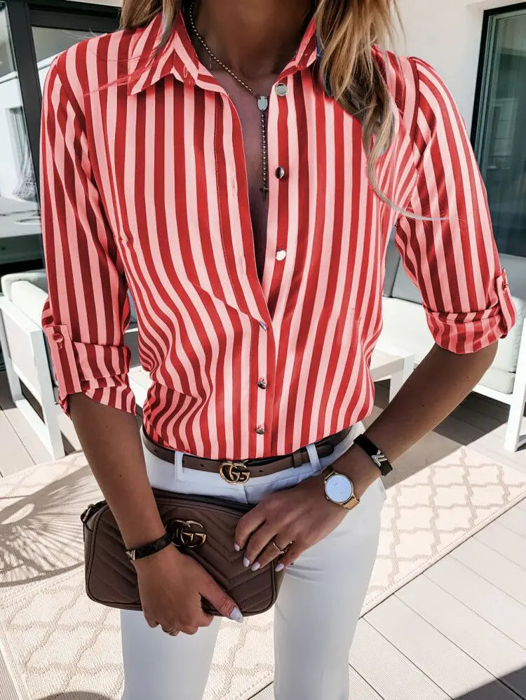 Camicia a Righe Carina – Eleganza Classica e Comfort Senza Tempo