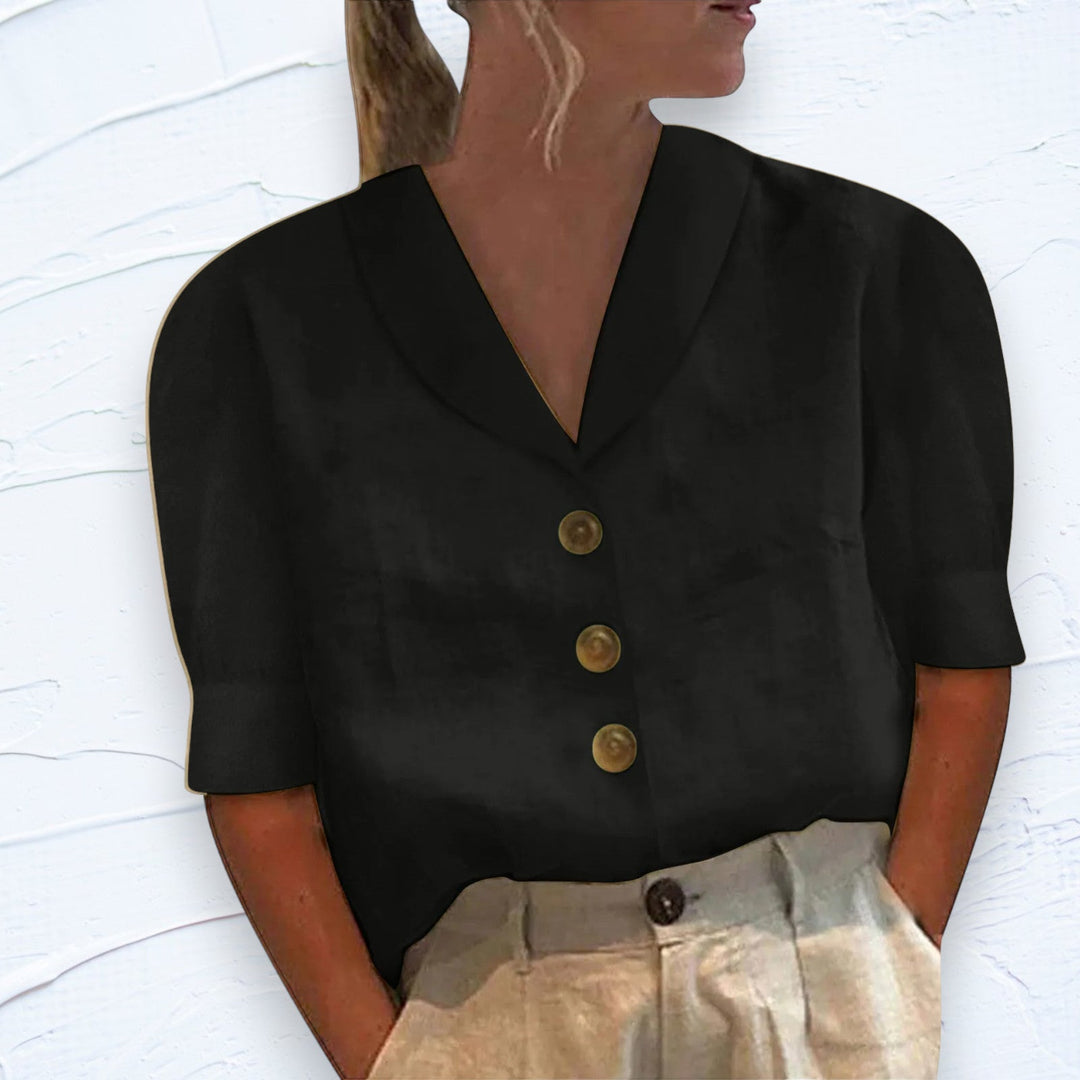 Amy - Top con collo e bottoni