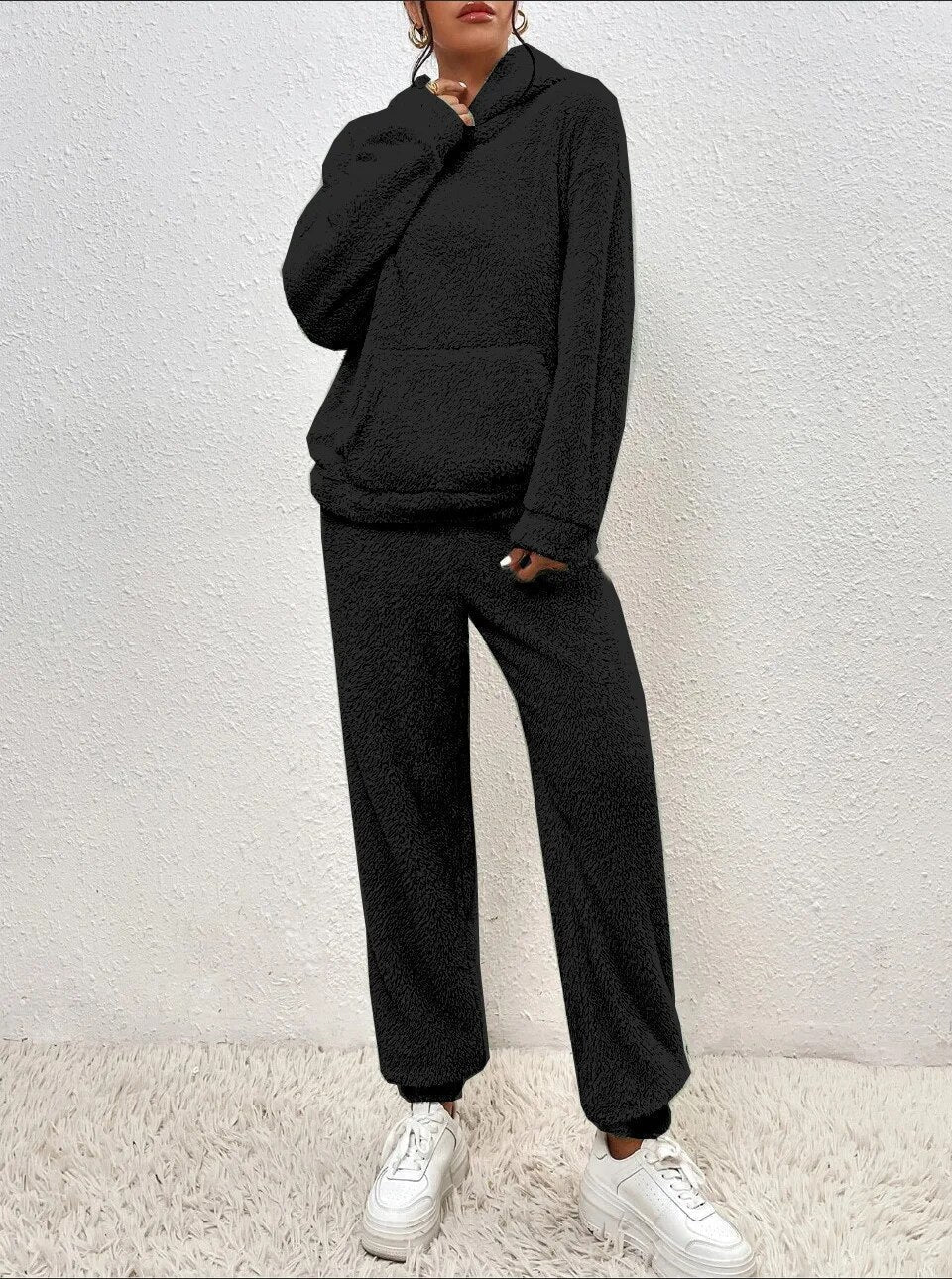Cozy Fleece Jumpsuit with Hood - Lana Winter Magic