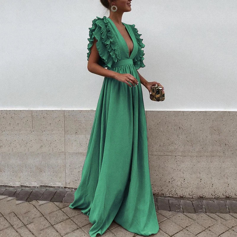 Kaylee | Vestito elegante con maniche arricciate
