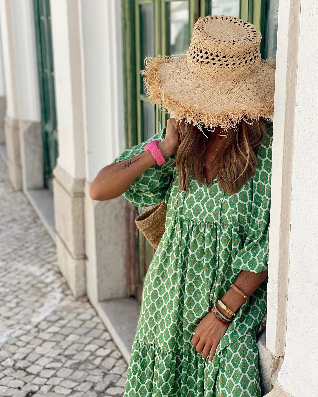 Robe Longue Bohème Femme – Décolleté V & Motif Imprimé Estival