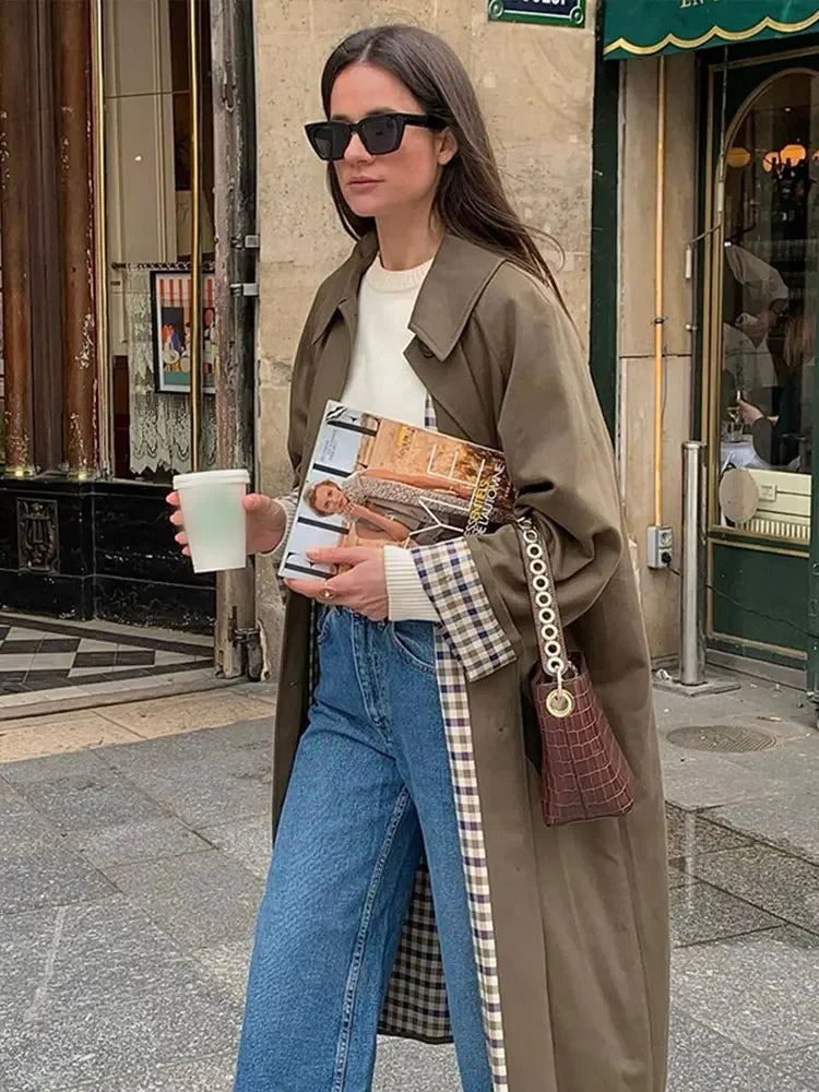 Langer Mantel mit Taschen für Damen - Eden