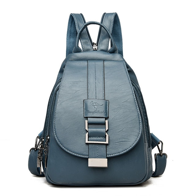 Camia - Sac à Dos Élégant et Pratique en Cuir Véritable