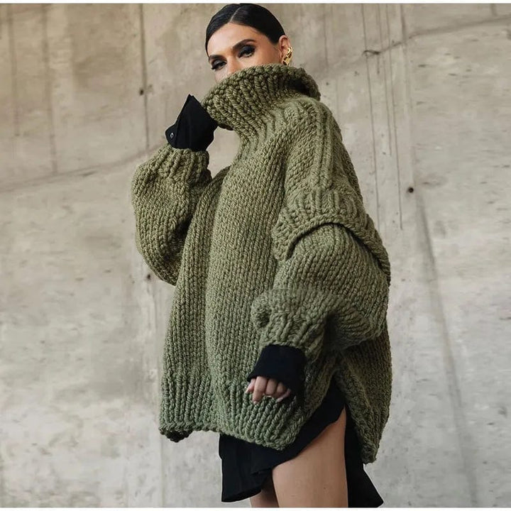 Pull oversize à col roulé