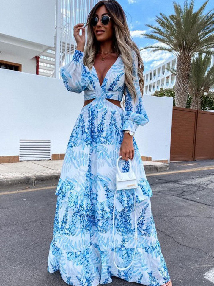 Beatrice - Robe d'été longue découpée pour femme