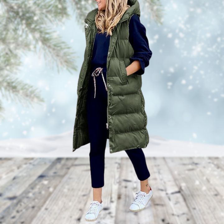 Gilet matelassé long sans manches - Hamelin