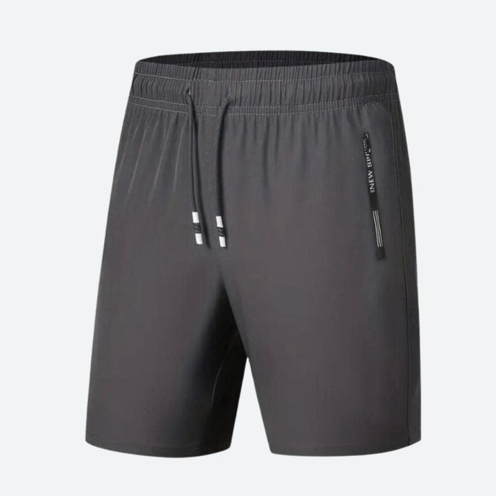 Short de Sport Homme Léger à Séchage Rapide avec Poches Zippées et Cordon Ajustable