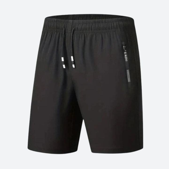 Short de Sport Homme Léger à Séchage Rapide avec Poches Zippées et Cordon Ajustable