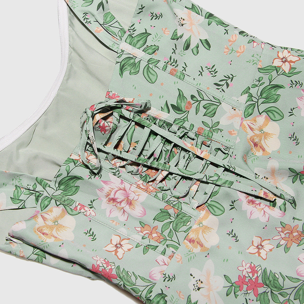 Aurora Vista - Robe corset de printemps d'été à fente haute pour femmes