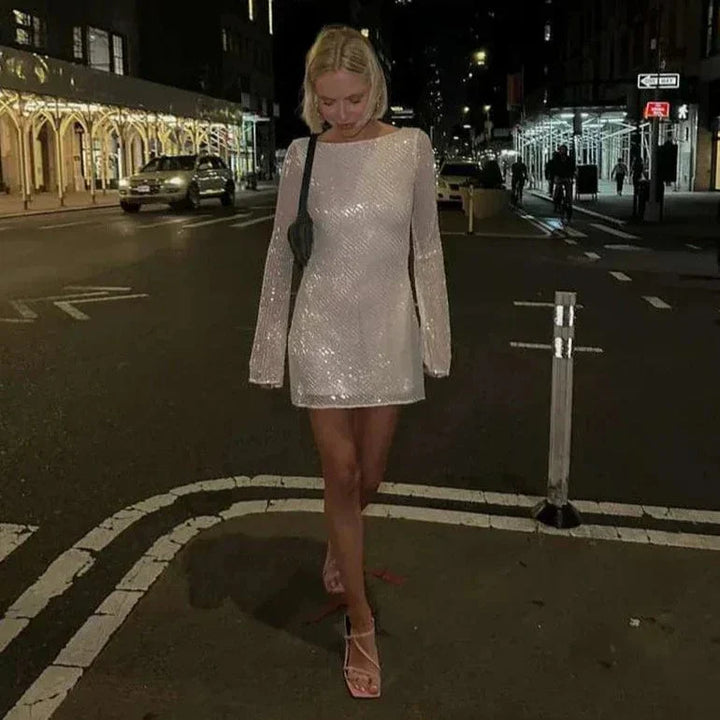 Robe à manches longues sans dos