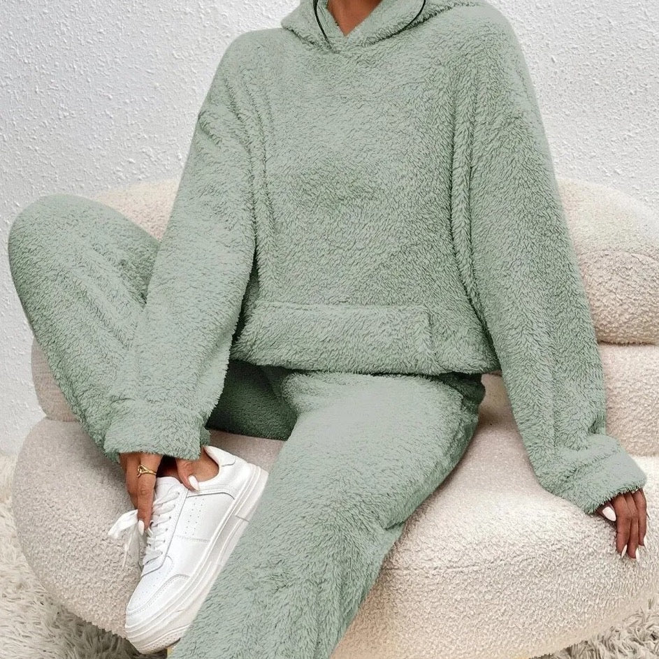 Cozy Fleece Jumpsuit with Hood - Lana Winter Magic