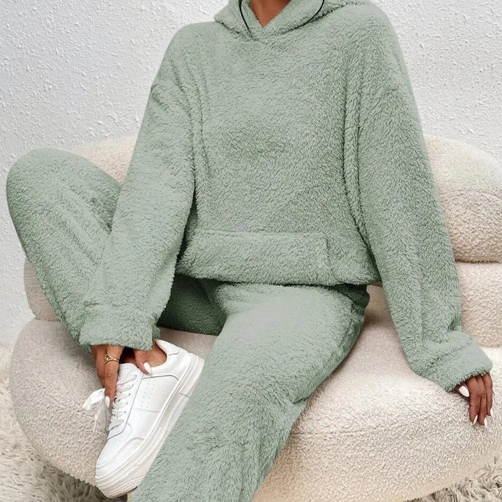 Cozy Fleece Jumpsuit with Hood - Lana Winter Magic