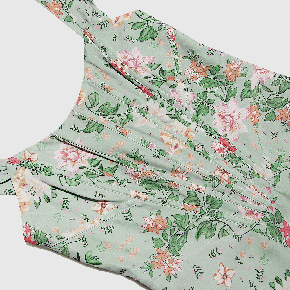 Aurora Vista - Robe corset de printemps d'été à fente haute pour femmes