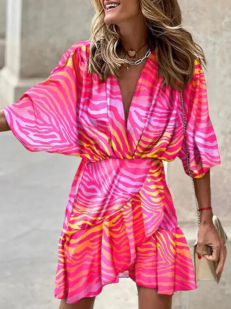 Sosana - mini-robe élégante à col en V