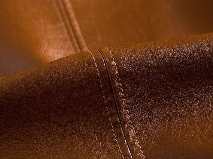 Victor – Giacca in similpelle da uomo con bottoni eleganti e tasche pratiche