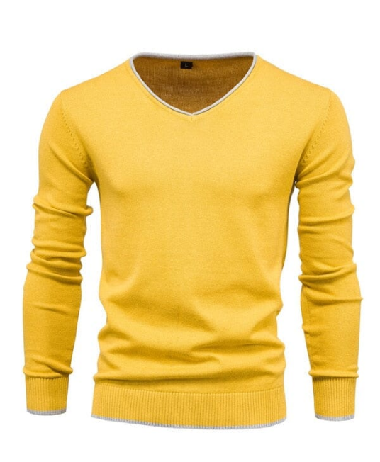 Bastien – Pull slim-fit à col en V en argent sterling