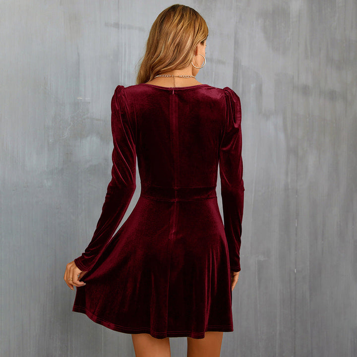 Aria - Robe de soirée évasée en velours