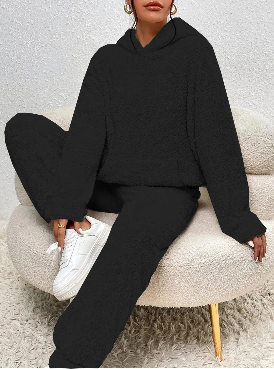 Cozy Fleece Jumpsuit with Hood - Lana Winter Magic