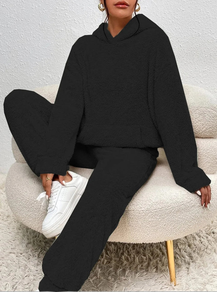Cozy Fleece Jumpsuit with Hood - Lana Winter Magic