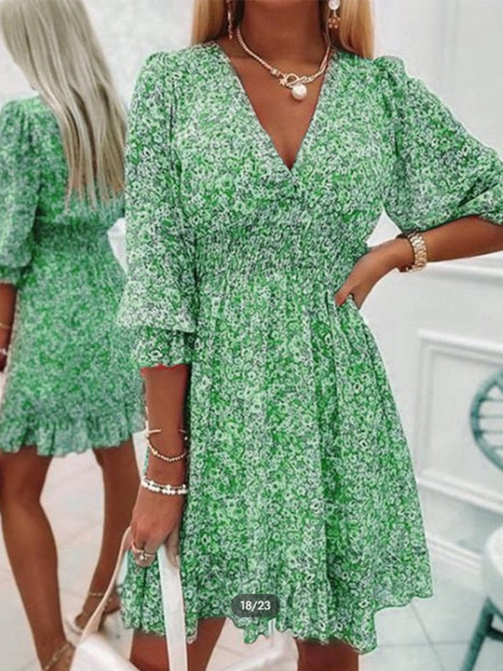 Robe d'été à col en V
