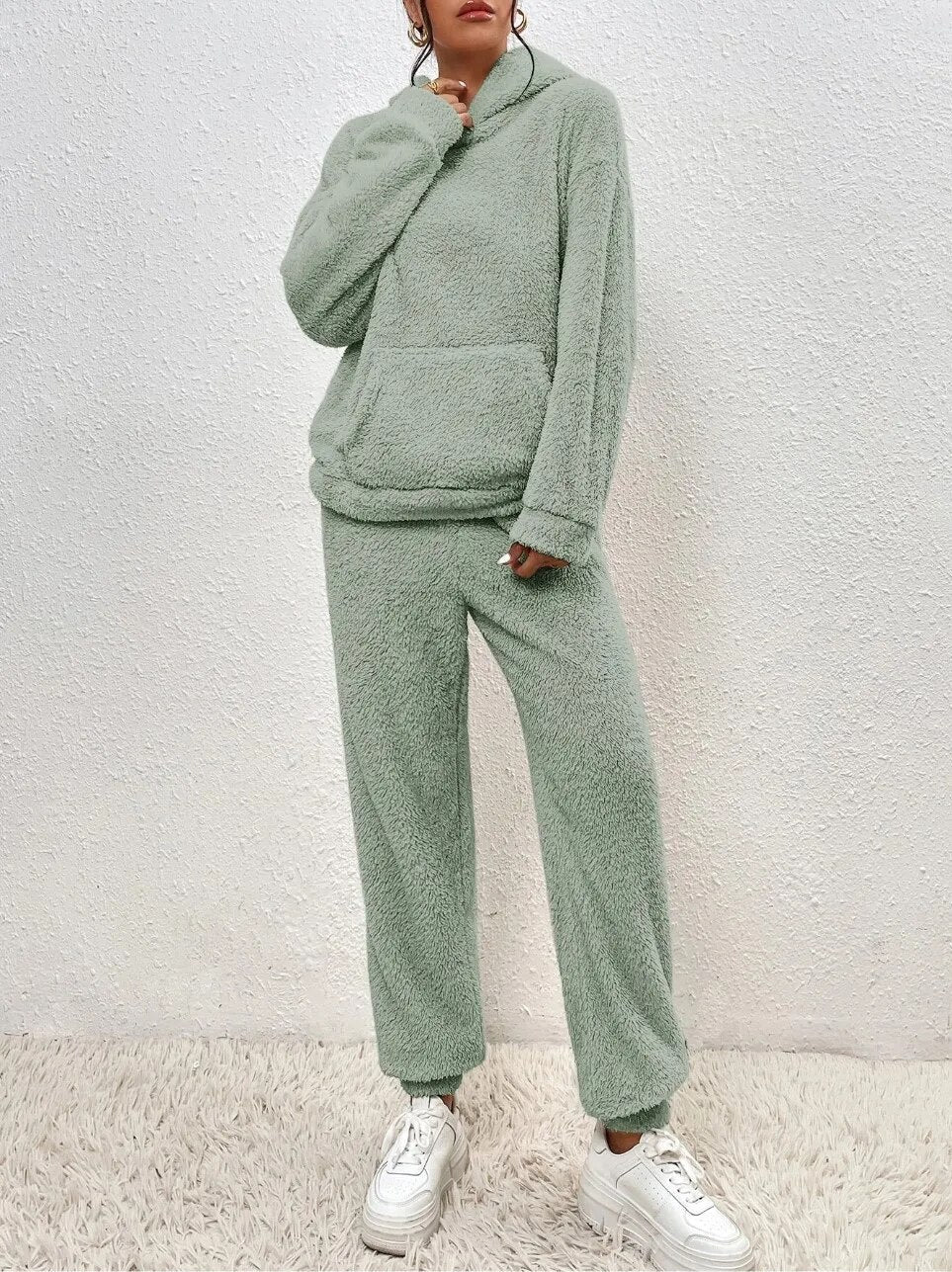 Cozy Fleece Jumpsuit with Hood - Lana Winter Magic