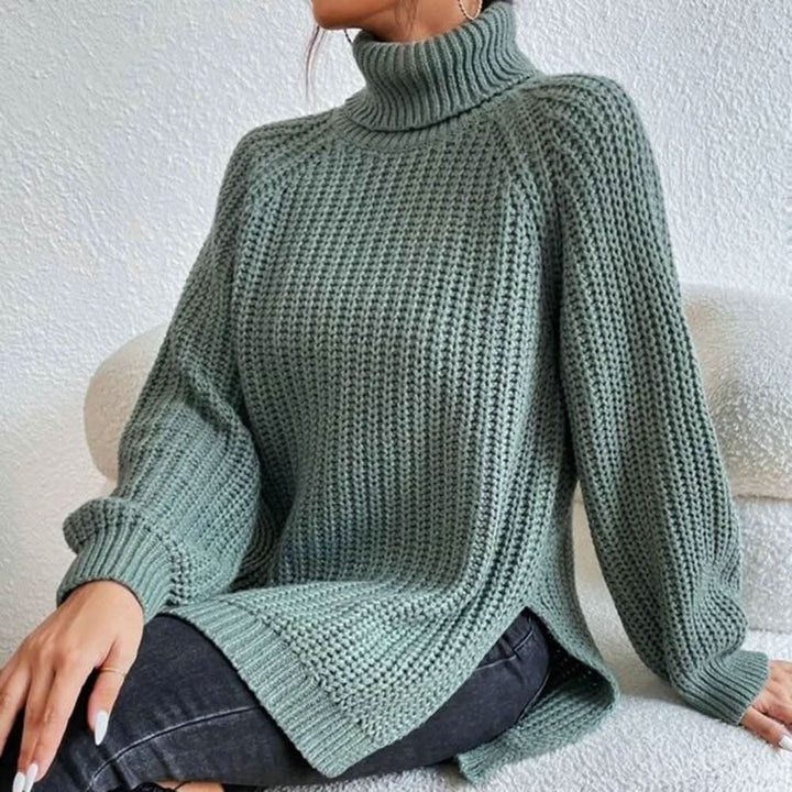 Pull à col roulé élégant, doux et confortable pour femme