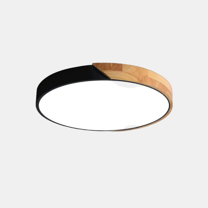 Lampa sufitowa LED skandynawska z drewna do nowoczesnej dekoracji wnętrz - oświetlenie w stylu skandynawskim