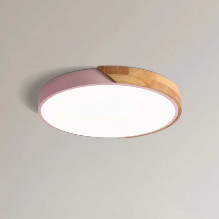 Lampa sufitowa LED skandynawska z drewna do nowoczesnej dekoracji wnętrz - oświetlenie w stylu skandynawskim