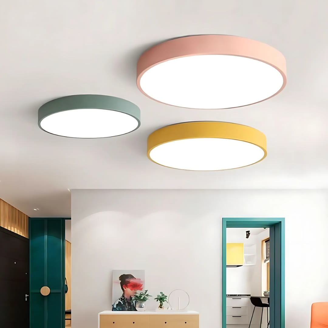 Lampa sufitowa LED skandynawska z drewna do nowoczesnej dekoracji wnętrz - oświetlenie w stylu skandynawskim