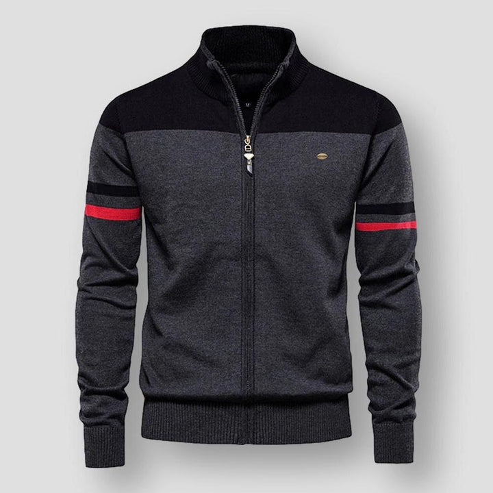 Hugo | Strick-Cardigan mit Reißverschluss und langen Ärmeln