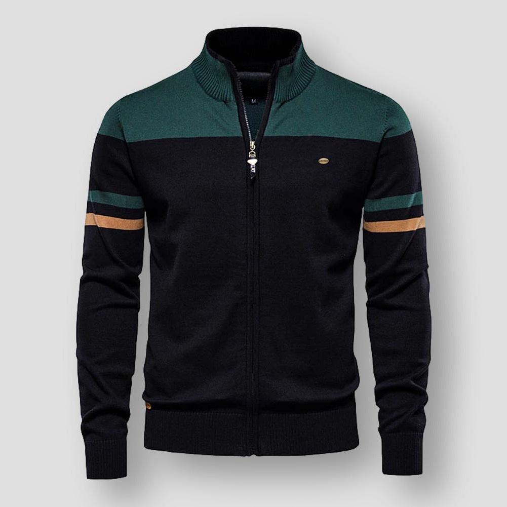 Hugo | Strick-Cardigan mit Reißverschluss und langen Ärmeln