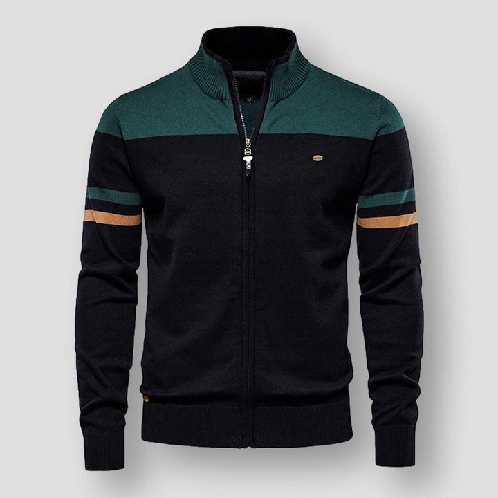 Hugo | Strick-Cardigan mit Reißverschluss und langen Ärmeln