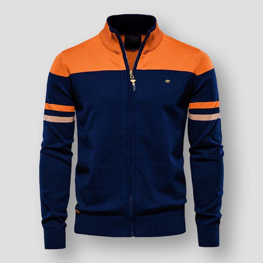 Hugo | Strick-Cardigan mit Reißverschluss und langen Ärmeln