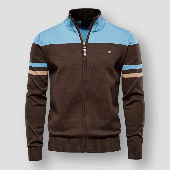 Hugo | Strick-Cardigan mit Reißverschluss und langen Ärmeln